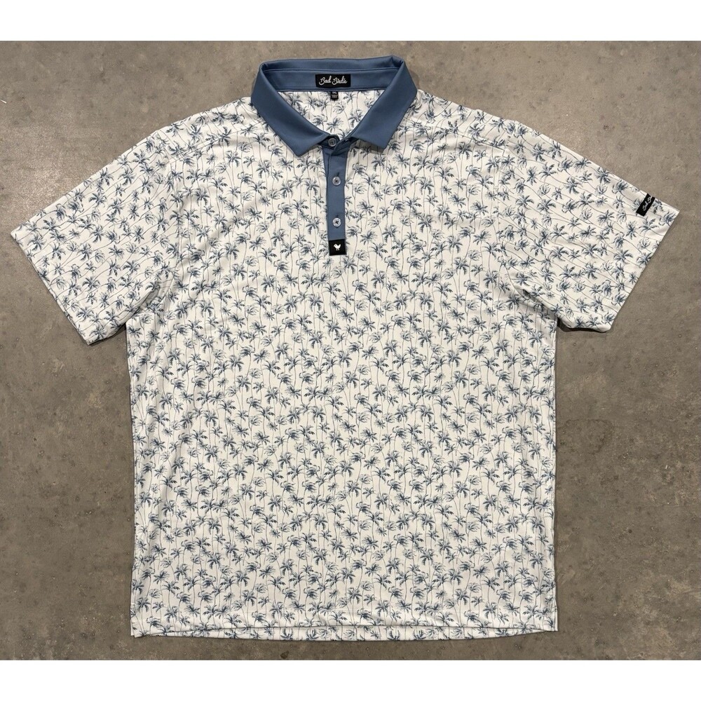 Bad Birdie Men’s XL / 2XL Performance Golf Polo Shirt Short Sleeve Palm Trees